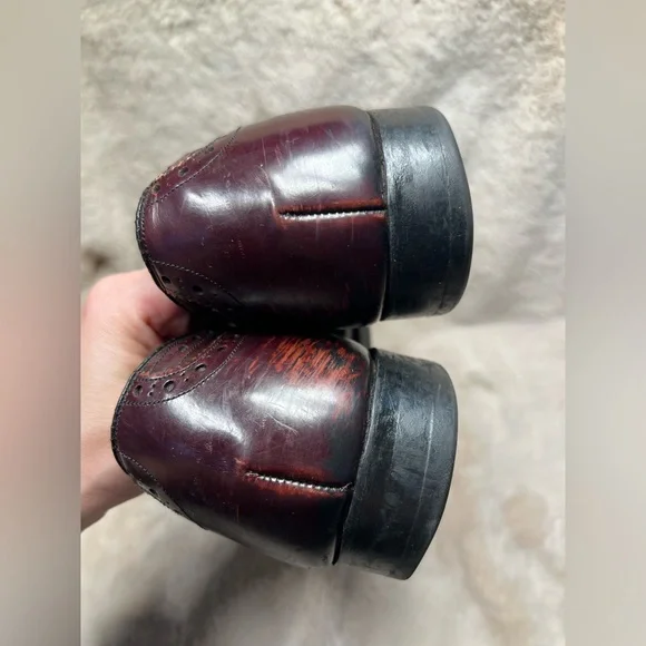 Johnston & Murphy Aristocraft Wingtip Oxford Size 11 Burgundy - Picture 6 of 7